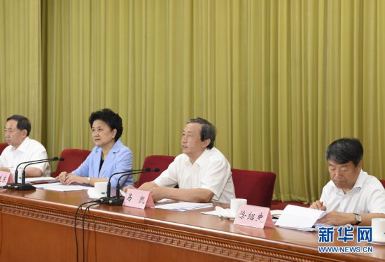 6月23日至24日，全国职业教育工作会议在北京召开。中共中央政治局委员、国务院副总理刘延东，中共中央政治局委员、国务院副总理马凯出席会议并讲话（6月23日摄）。新华社记者 李学仁 摄